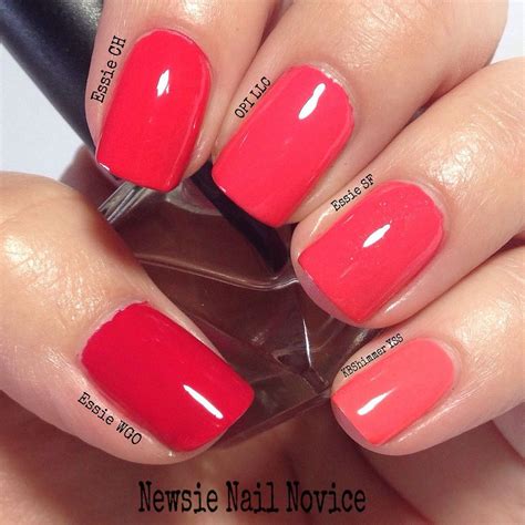 red coral nails & spa|coral red nail color.